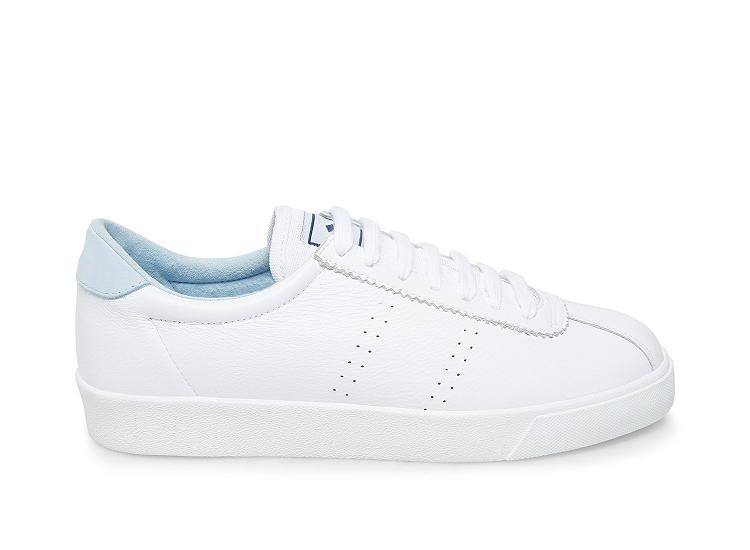 Superga 2843 Comfleau White Blue - Womens Superga Lace Up Shoes